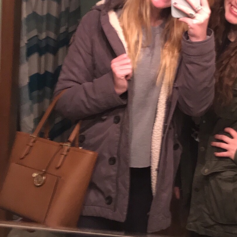Grayish greenish Abercrombie parka